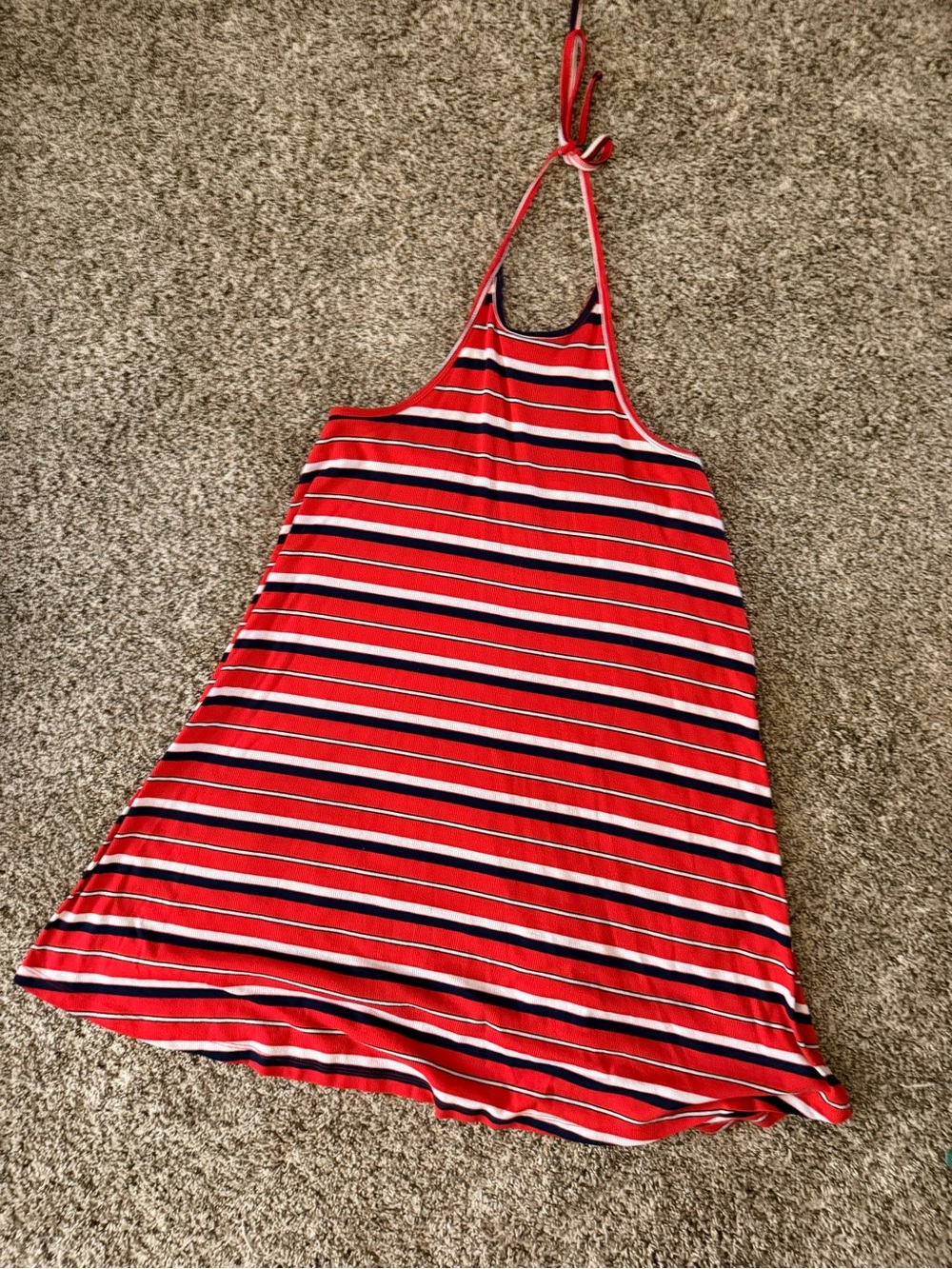Mossimo Supply Co. Red, Navy & White Striped Knit Top